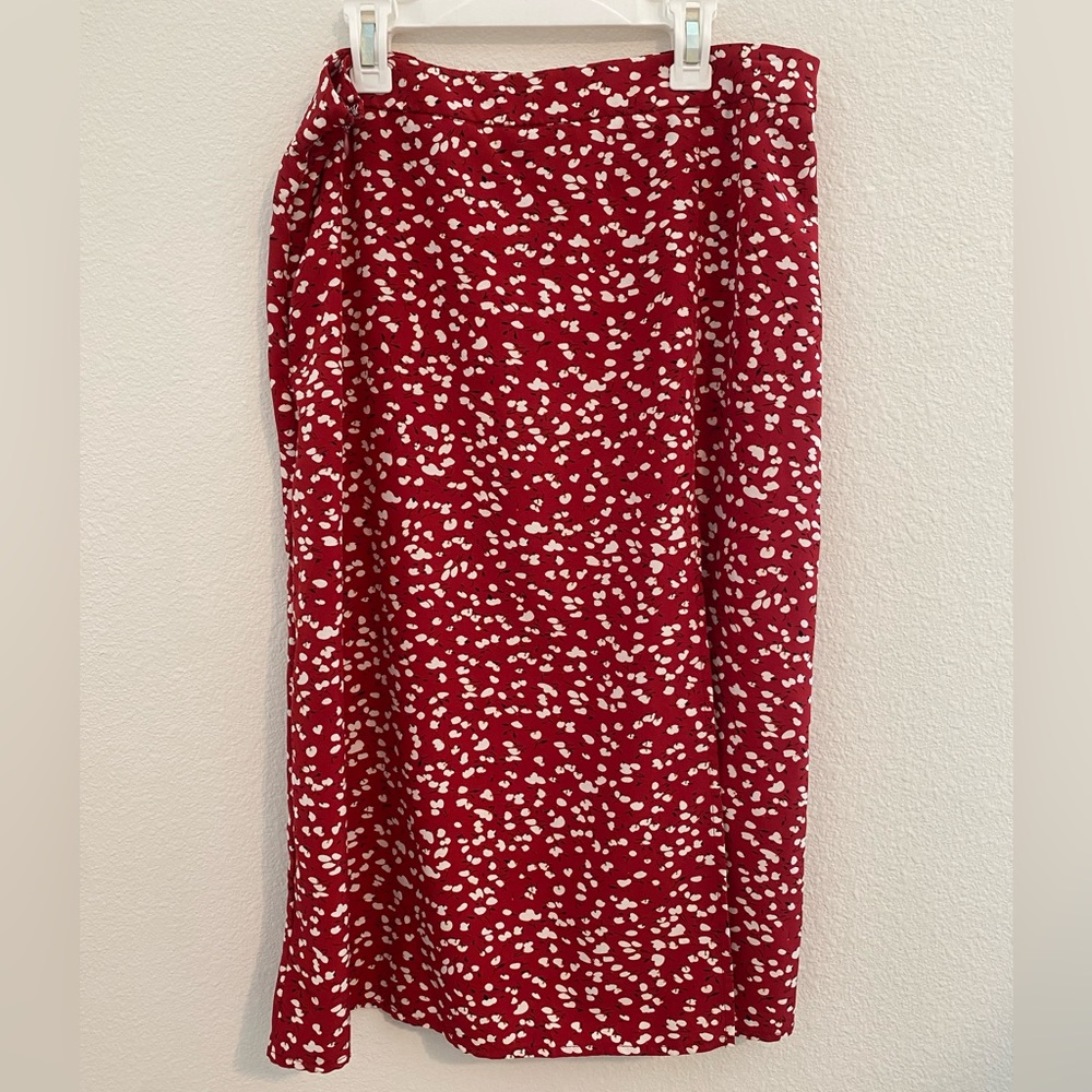 Floerns Boho Floral High Waist Split A Line Midi Skirt
